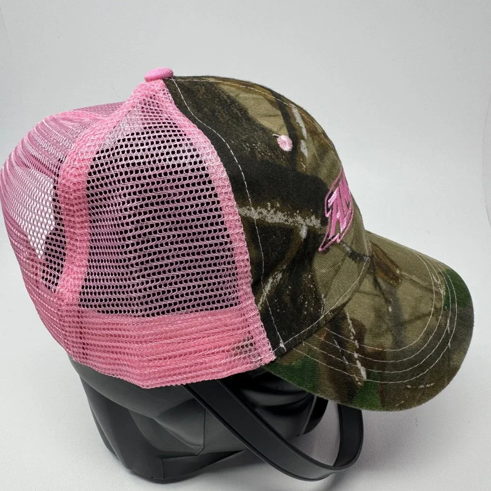 Amsoil Trucker Hat Pink Camo Mesh Snapback Baseball Cap Racing Oil Promo